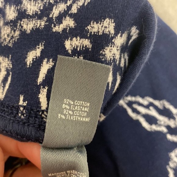 Aerie soft Rose Print Navy blue cropped leggings size Small, EUC - Picture 5 of 5